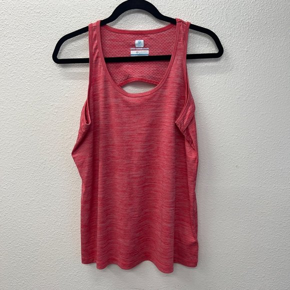 Columbia red sweat activated cooling omni free zero tank womens  Size: L - Picture 2 of 9